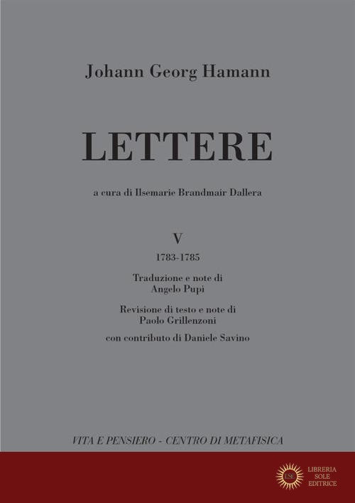Lettere vol. 5 - Johann Georg Hamann