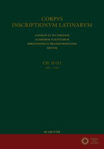 Cil II: Fasc 1 Pars Septentrionalis Conventus Cart