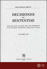 Rotae Romanae decisiones seu sententiae. Decisiones seu sententiae. Selectae inter eas quae anno 2000 prodierunt cura eiusdem Apostolici tribunalis editae vol. 92