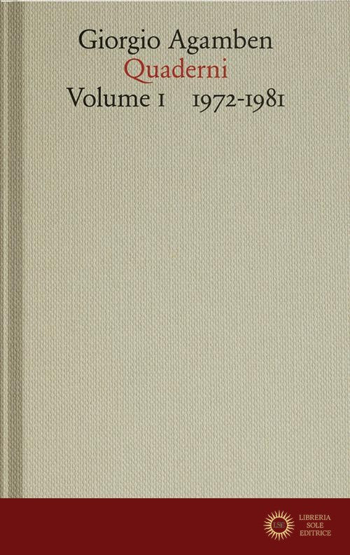 Quaderni - Giorgio Agamben