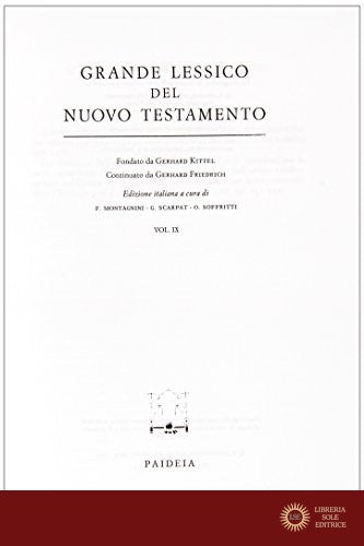 Grande lessico del Nuovo Testamento vol. 9