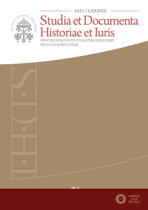 Studia et documenta historiae et iuris (2021) vol. 87