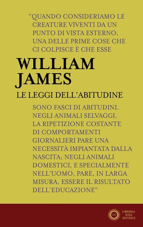 Le leggi dell'abitudine - William James