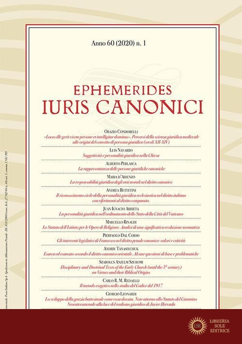 Ephemerides Iuris canonici (2020) vol. 1 - Aa Vv