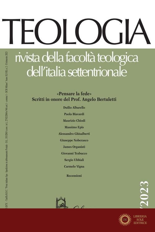 Teologia. Rivista della facoltà teologica dell'Italia settentrionale (2023) vol. 2 - M. Epis