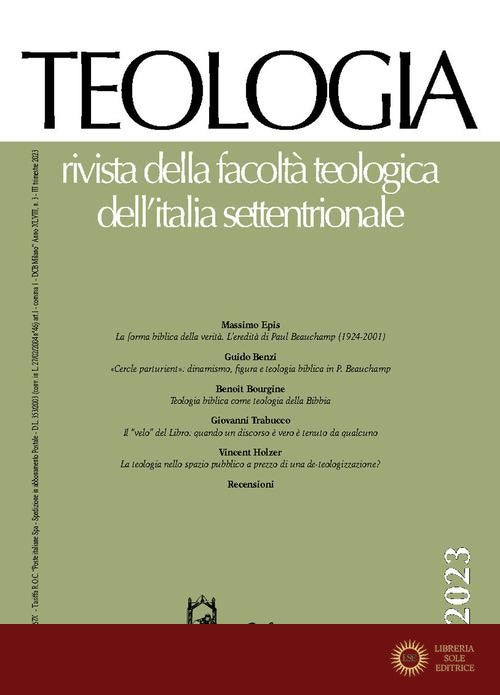 Teologia. Rivista della facoltà teologica dell'Italia settentrionale (2023) vol. 3 - M. Epis