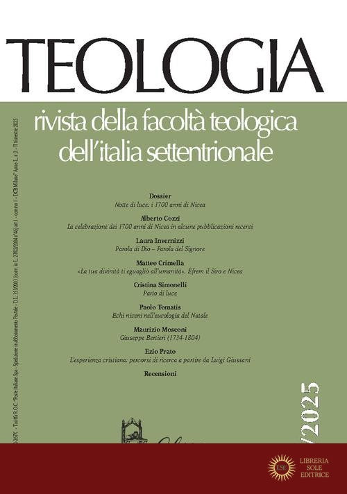 Teologia. Rivista della facoltà teologica dell'Italia settentrionale (2025) vol. 2