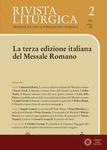 Rivista Liturgica 107/2 (2020): La terza edizione italiana del Messale Romano