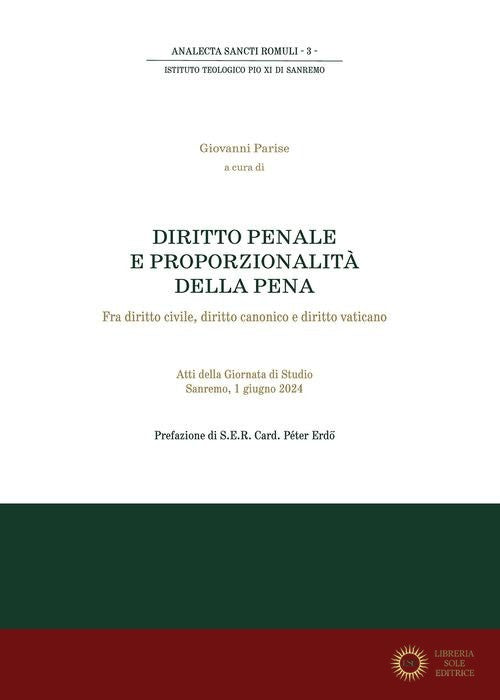 Diritto penale e proporzionalità della pena. Fra diritto civile, diritto canonico e diritto vaticano
